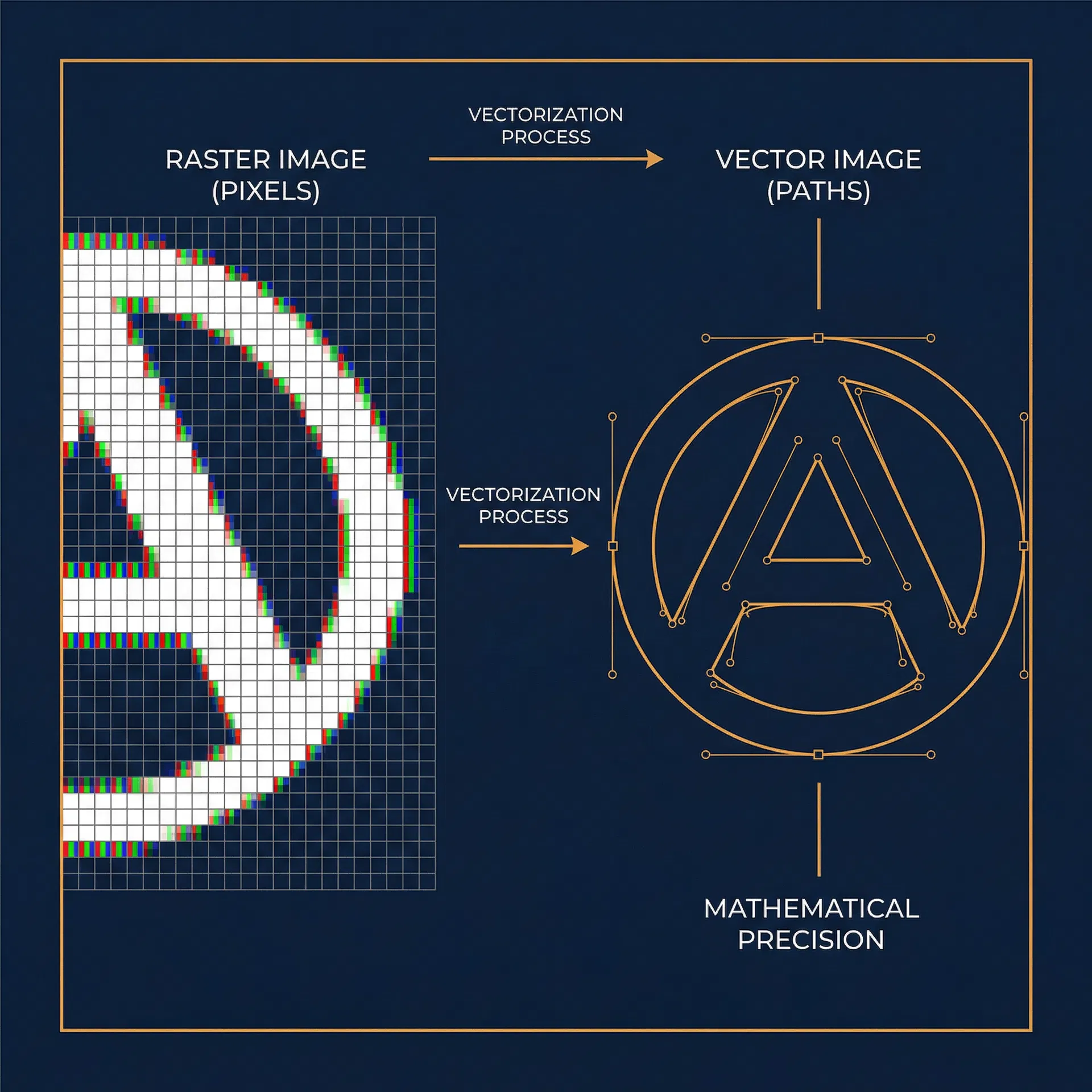 ভেক্টরাইজেশন প্রক্রিয়ার প্রদর্শন